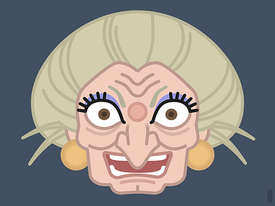 Yubaba avatar away face illustration miyazaki spirited yubaba