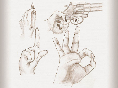 Hand Study hands illustration pencil sketchbook