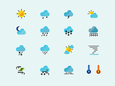 Meritage Homes Icon Set icon set iconography icons ui weather