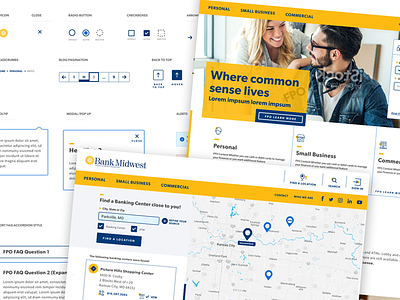 Bank Midwest Stuff banking map design styleguide website