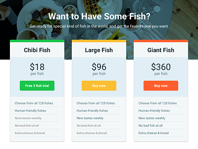 Fish Price UI fish menu price ui