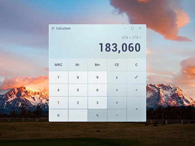 04 Calculator acrylic calculator desktop fluent