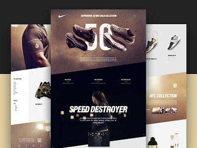 Nike SB50 Concept e commerce nike traffic webdesign