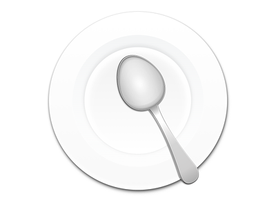 Spoon and plate graphic design