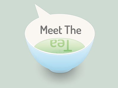Icon for tea bowl bubble cup speech tea
