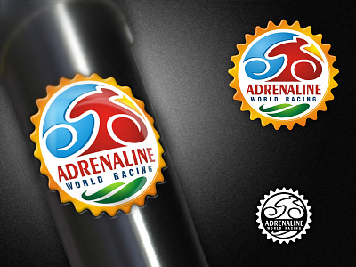 Logo Andrenaline world racing branding graphic design illustration logo vector