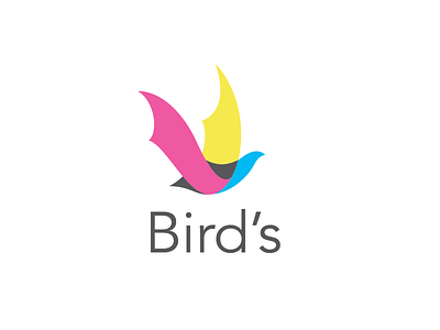 Bird's Identity Mark bird birds branding cmyk combination force connection identity logo mark paper print