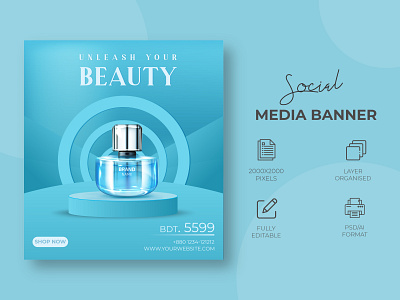skincare product social banner