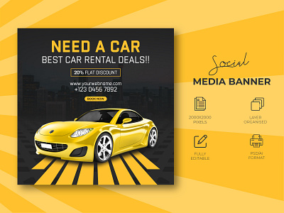 Car Social Media Banner Design