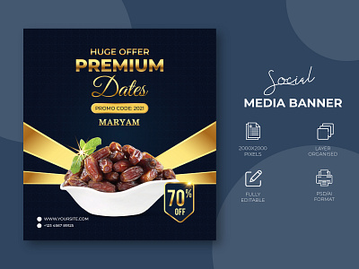Premium Dates banner for social media promotion