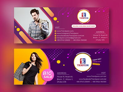 Fashion sale social media cover template