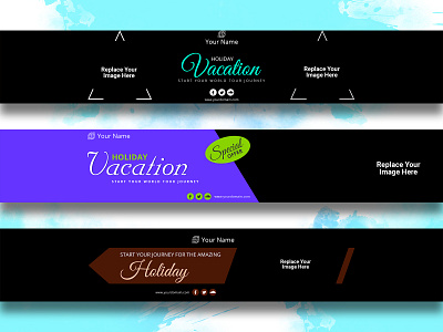 Youtube Channel Art | Holiday Vacation Banner facebook banner facebook cover holiday holiday banner holiday vacation banner instagram banner social media banner social media post vacation banner youtube banner youtube channel art youtube cover yt banner