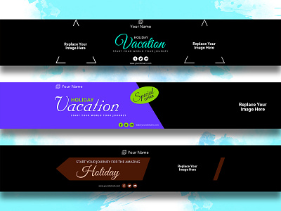 Youtube Channel Art | Holiday Vacation Banner