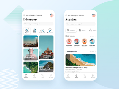 The trip mobile app app design ui