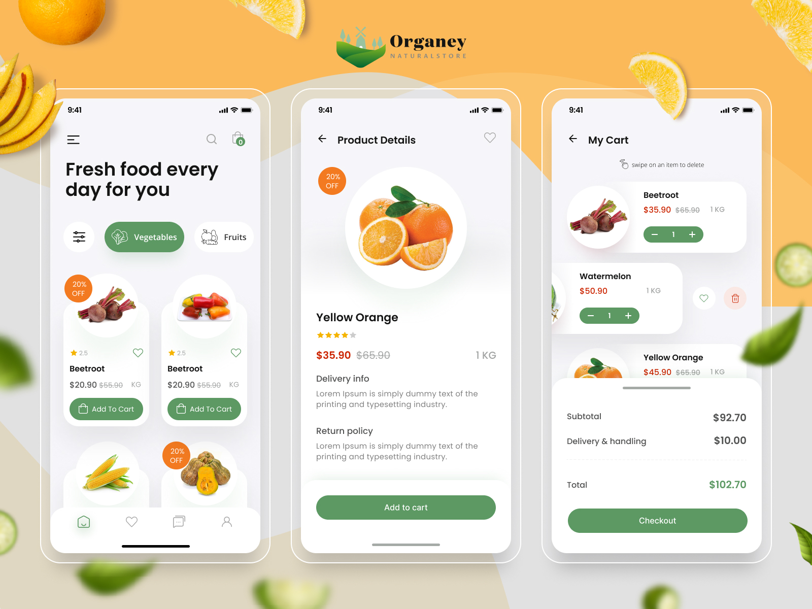 Fruit store app by Sun Asterisk on Dribbble