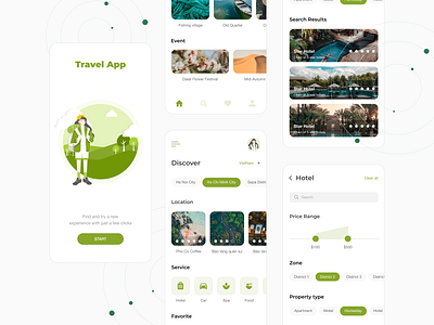 Travel app app design ui ux