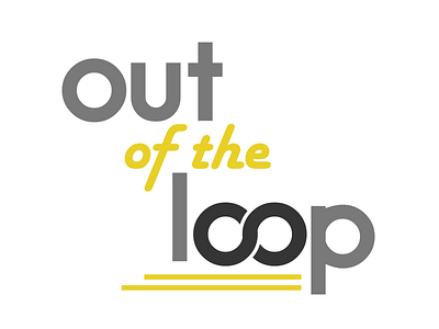Logo - Out of the loop brand branding design logo podcast