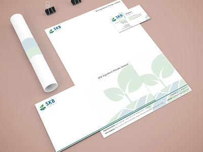 SKB - stationary business card design envelope logo stationary