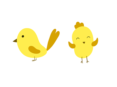 Coo Illustration bird character cute yellow