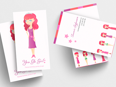 You Glo Girl - cards branding business card design fashion girl