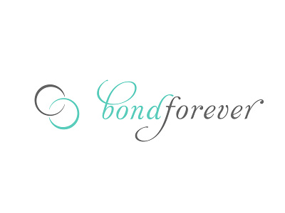 Bond forever - logo branding dating design logo rings