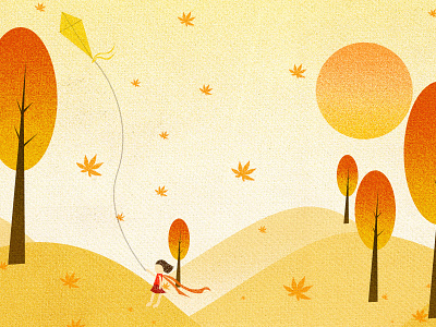 Seasons - Autumn autumn illustration kite season seasons