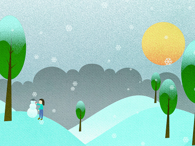 Seasons - Winter illustration season seasons snowman winter