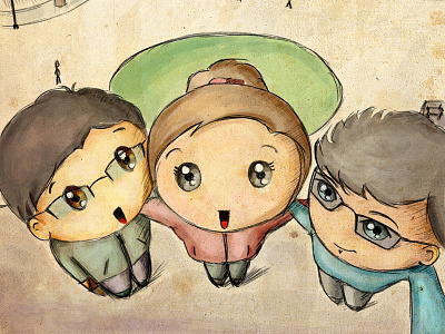 Smile Please drawing friends happy illustration