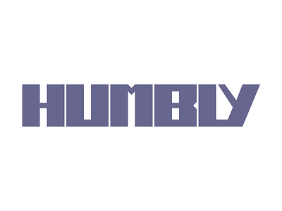 Humbly humble logotype startup typography