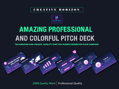 I create Amazing professional and Colorful Pitch Deck.... branding design google slides illustration logo picth deck for start up pitch deck powerpoint ppt pptx presentation professional powerpoint startup template