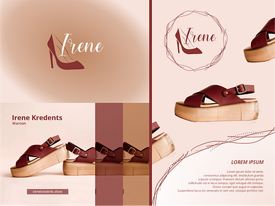 Irene Shoes branding brown design graphic design icon illustration logo shoes typography ui ux vector women