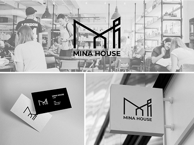Mina House Logo branding caffe design graphic design house icon illustration logo typography ui ux vector