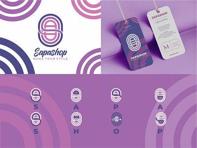 SAPASHOP BDG LOGO 3d animation branding design graphic design icon illustration logo logo design motion graphics purple simple typography ui vector