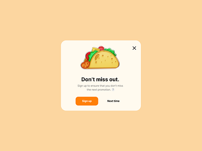 Pop-Up / Overlay | Daily UI Challenge 016