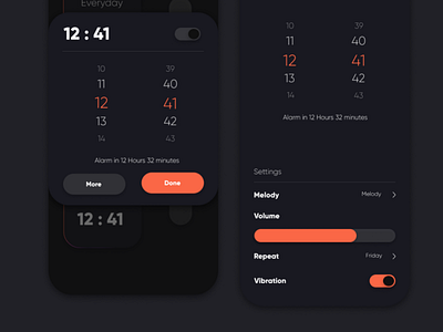 Alarm App app designm ui ux