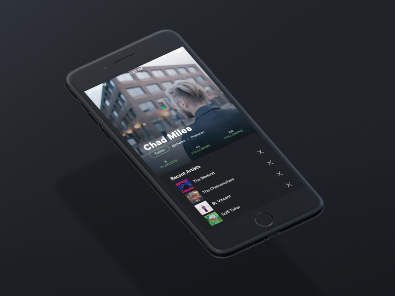 Re:D Spotify´s Profile music app spotify profile caly ios ui ux