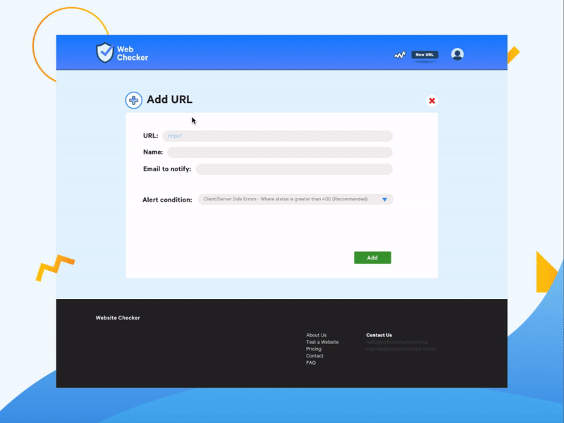 Web Checker web check checker animation interaction interface web ui ux url website