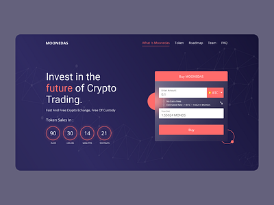 Cryptocurrency Landing Page bitcoin crypto cryptocurrency design graphic design landingpage ui uiux ux webdesign website