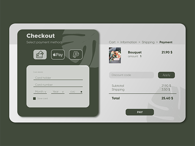 Credit Card Checkout #DailyUI art checout dailyui design graphic design ui vector