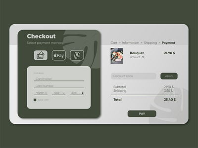 Credit Card Checkout #DailyUI art checout dailyui design graphic design ui vector