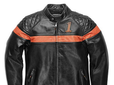 Harley-Davidson Men’s Victory Sweep Vintage Leather Jacket Black