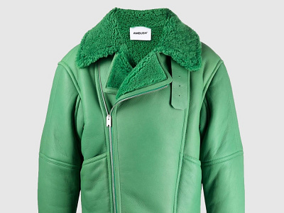 Ambush Shearling Aviator Jacket Fern Green