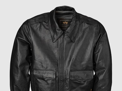 Alpha Black Goatskin Modern A-2 Leather Jacket bikerjacket branding design harleydavidson illustration leatherjacket logo motogpjacket ui vector