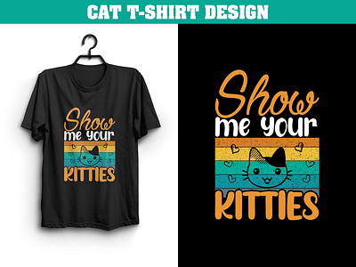 Cat T-Shirt Design animal t shirt cat cat lover cat t shirt clothing fashion fashion design t shirt typography