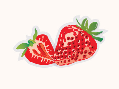 Jou Strawberry illustration vector