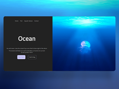Ocean Inspiration app css design graphic design html illustration ocean typography ui ux webdesign website
