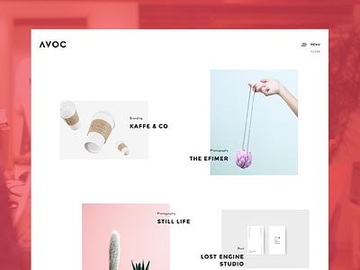 Avoc - creative parallax creative minimal parallax portfolio theme web