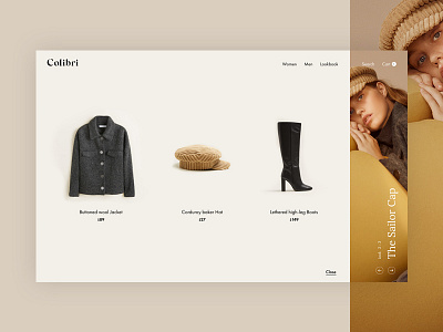 Colibri Lookbook Concept clean design ecommerce fashion light lookbook minimal modern shop web