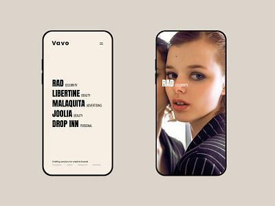 Vavo Mobile bold clean design light minimal photography portfolio theme typogaphy web wordpress