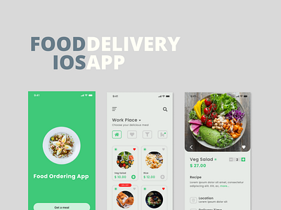 FOOD DELIVERY iOS APP app branding design figma graphic design typography ui ux vector